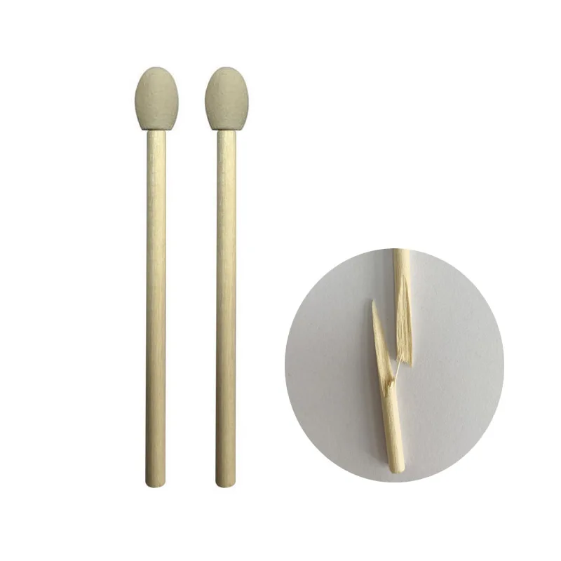 

Eco-friendly Wooden Handle Single Sponge Tip Eye Shadow Applicators 25 Counts Per Bag