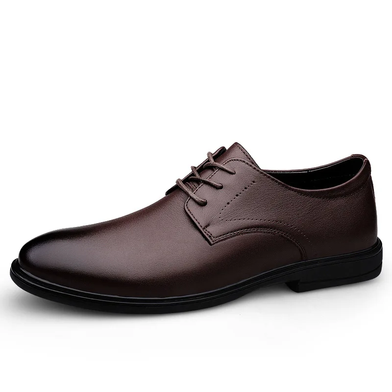 

2021 new business casual black formal work shoes men's casual tooling leather shoes men, Picture