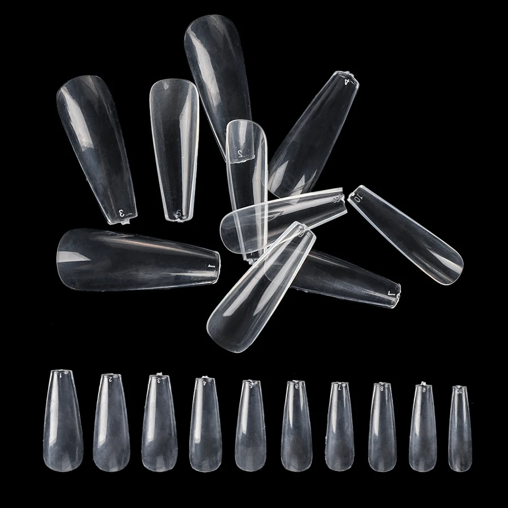 

Best Selling Transparent Nails High Quality Acrylic Nail Tips French Nails Artificial False Tips 500 pcs