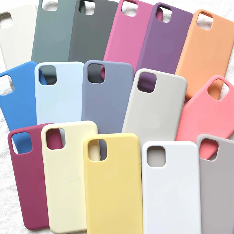 

Wholesale Silicone phone Case Silicone Mobilephone Case Back Cover Shockproof For phone 11 12 and promax Case, Pantong colors