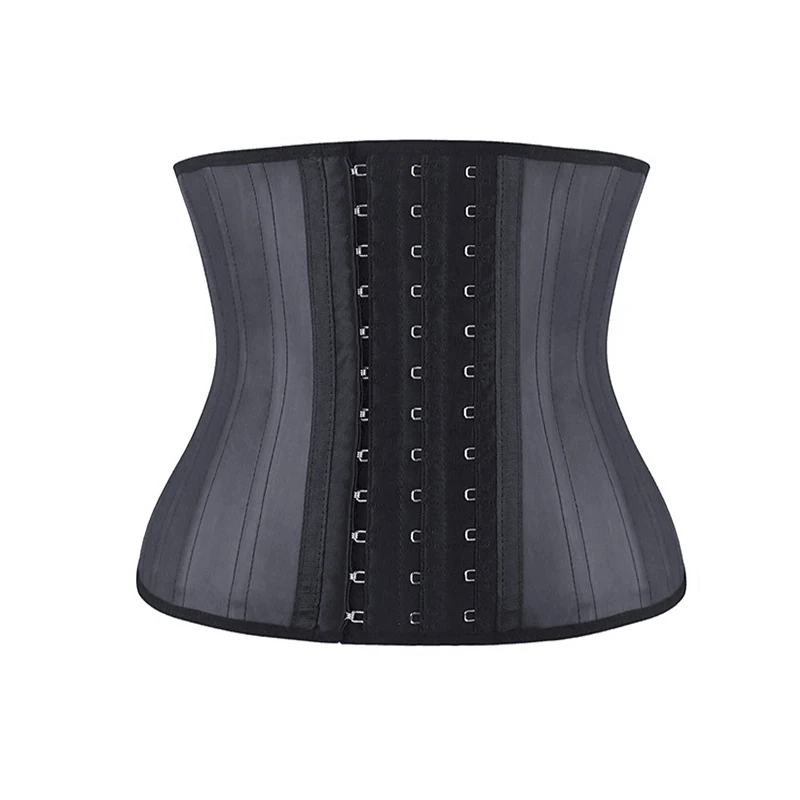 

25 Steel Boned Girdles Corset Waist Trainer Plus Size Latex Body Shaper Colombian Waist Cincher Trainer, Black, custom size