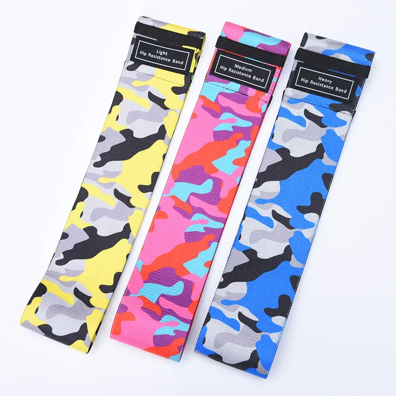 

Sports Fitness Resistance Yoga Band Camouflage Nti Slip Hip Bands Exercise Resistance Bands, Picture