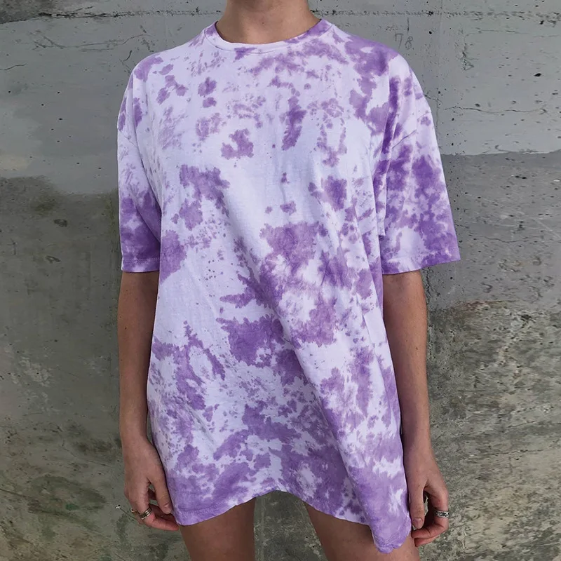 

Wholesale T Shirt Printing Tie Dye Short Sleeve Women's T Shirt