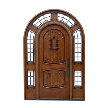 Composite Wood Entry Doors With Sidelights Wrought Iron Front