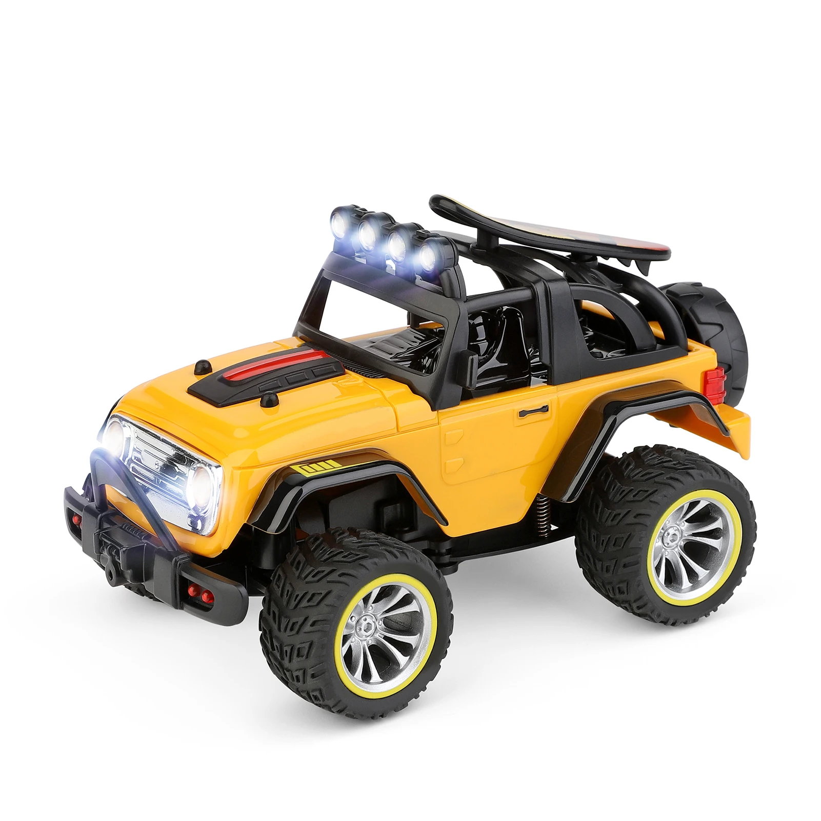 

Newly Wltoys 322221 1/32 2.4G 2WD RC Car MINI W/Light Off-Road Radio Remote Control Vehicle Electric RTR Model Toy for Kids, Yellow/red