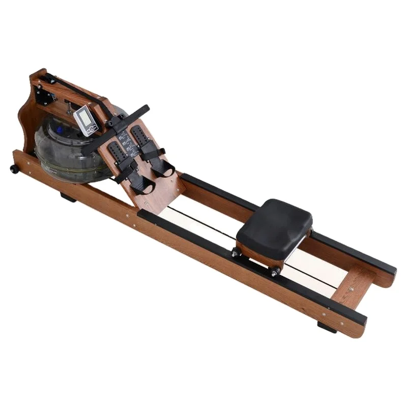 

hydraulic commercial portable concept mini rowing machine display shanghai household crane sports waterflow rowing machine, Wood color