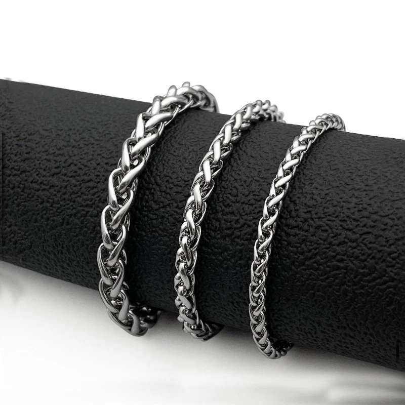 

Jewelry Silver Titanium Stainless Steel Chain Men Bracelet For Men