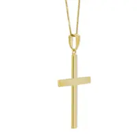 

Jewelry Mens Simple Pendant Minimalist Glaze Stainless Steel Chain Sweater Gold Crucifix Cross Necklace