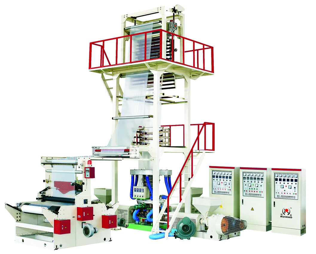 
automatic 3 layer 2 screw biodegradable ABA plastic mulching film blowing machine 