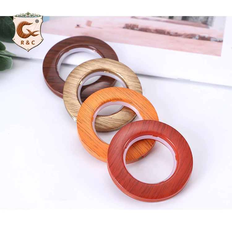 

2021 75mm Wood Grain Curtain Ring Abs Plastic Roman Ring, Hot Selling Cheap Modern Home Curtain Accessories /