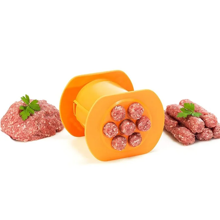 

Meat extruder plastic DIY meat sausage hot dog dough ball Rapid Prototyping Tool kitchen cooking tool Kitchen tool list, Orange