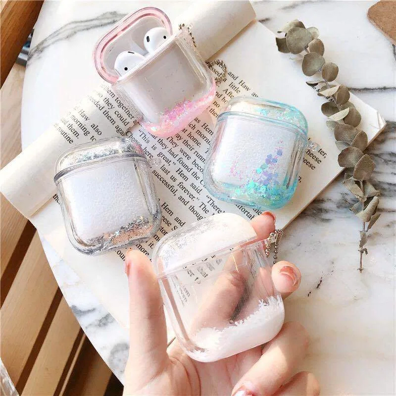 

Women for Airpod Case Sparkle Quicksand Glitter Wholesale Clear Girly for Airpods Case