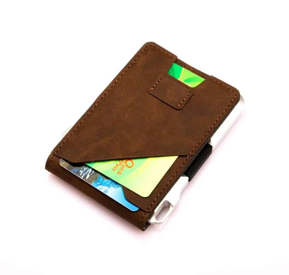 
Hot Selling Popular Custom Metal Aluminum Business Credit Card Holder Wallet Multifunction CNC Machined Wallet for Men & Women 