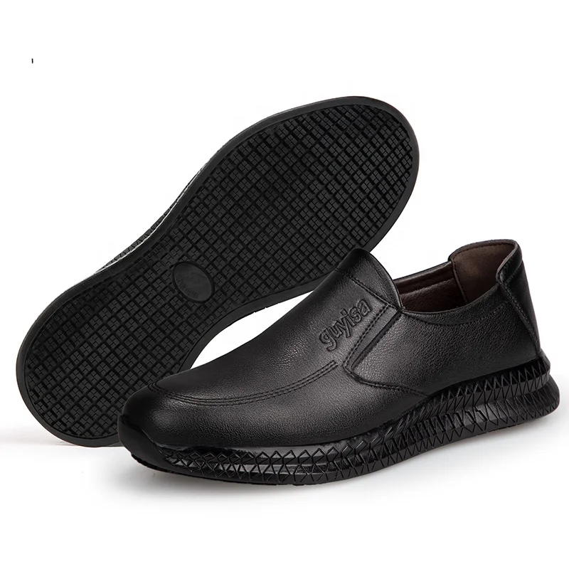 

GUYISA SRC Non-slip Chef Shoes and Leather Shoes are waterproof for men