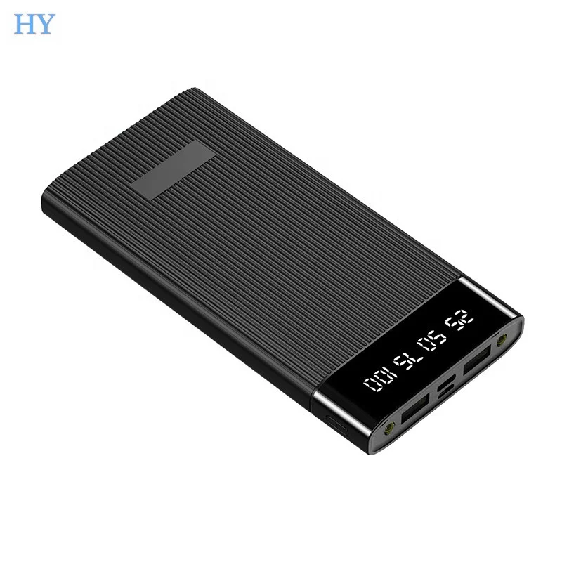 

2020 Lightweight Display Power bank mobile charger with 2USB 10000mAh large capacity Power Bank, White+black