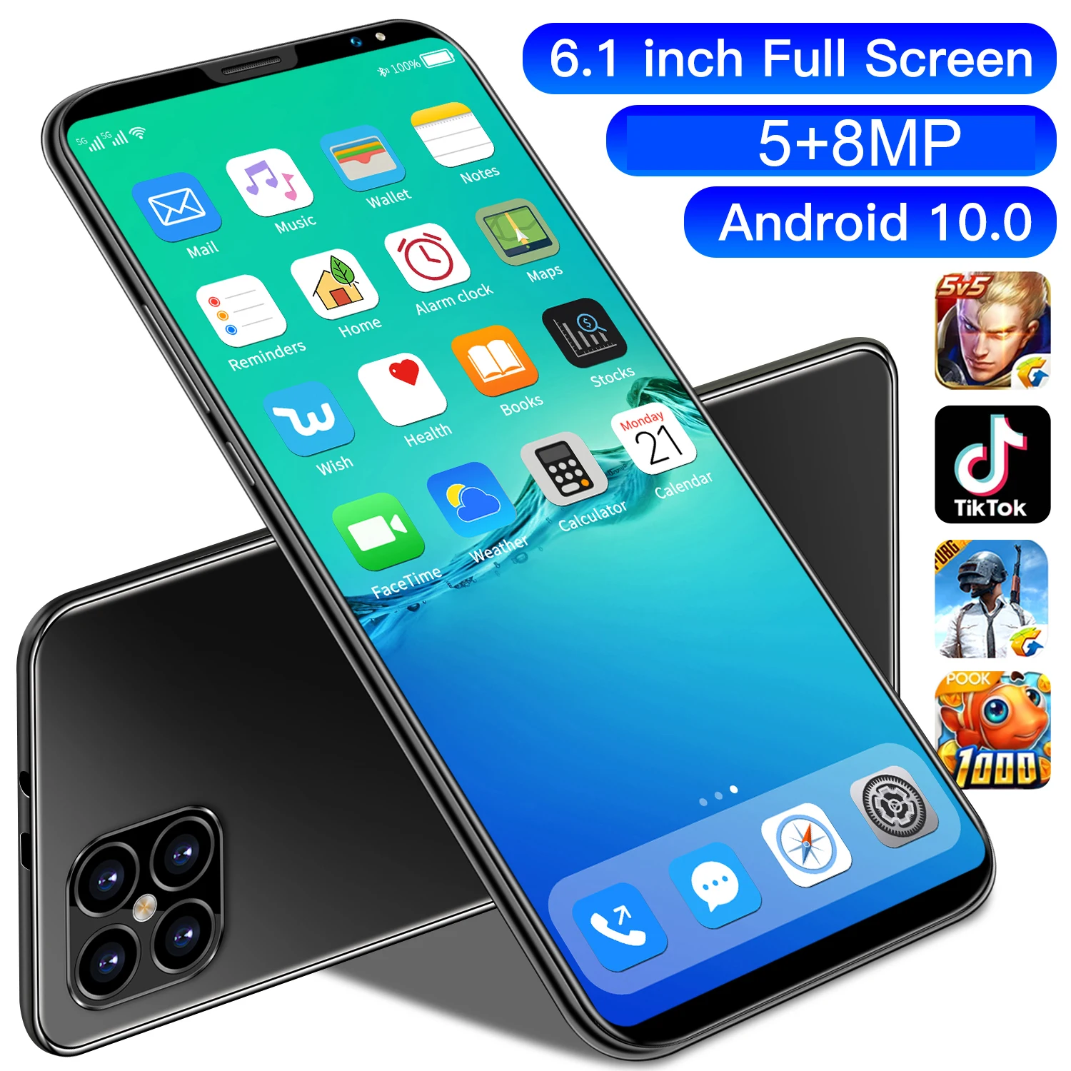 

New Global 12 PRO Android 10.0 Mobile Phone 6.1 HD Camera SmartphoneGlobal 5G Dual SIM 4G gsm