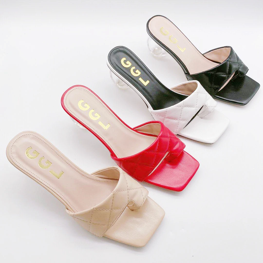 

C-Style Peep Toe Summer Square Heels Sexy Women High Heel Shoes