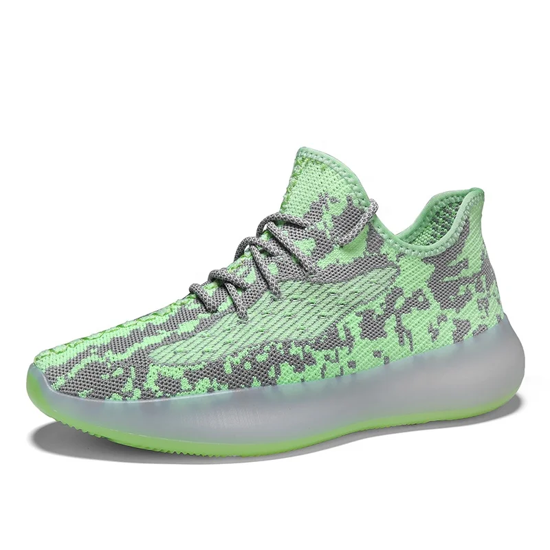 
Custom Brand Sneaker Men 2019 New Design Yeezy Mesh Fly knit Breathable Sport Shoes Man Fashion Basketball Sneakers L-3501 