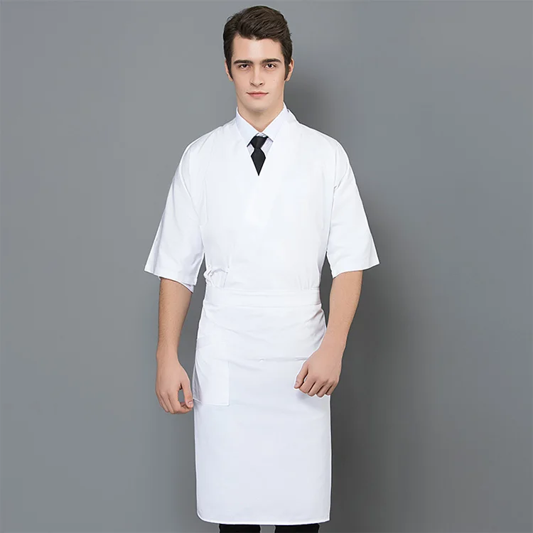 和風カーディガンシェフユニフォーム男性と女性スタンドカラー夏の通気性半袖カジュアルレストランクックユニフォーム Buy 半袖シェフ制服