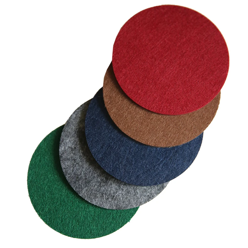 

2021 DIY tableware place mat die cut 3mm felt coaster for drink, Gray, black,red and custom