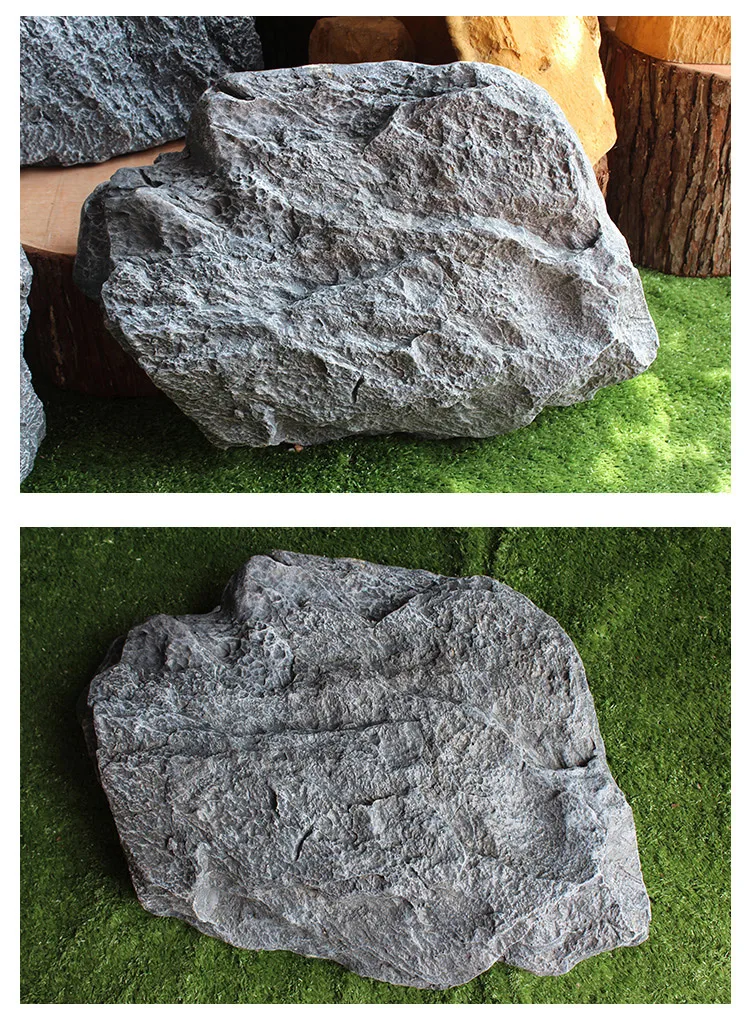 Hot Resin Fiberglass Indoor Artificial Rocks Hollow Stone For Home