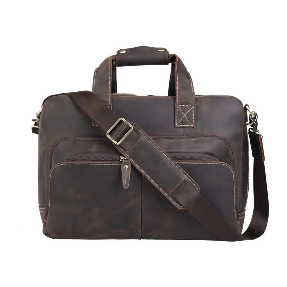 

Tiding Brand ODM Vintage Genuine Leather Laptop Brief Case Laptop Bag Business Men Office Bag