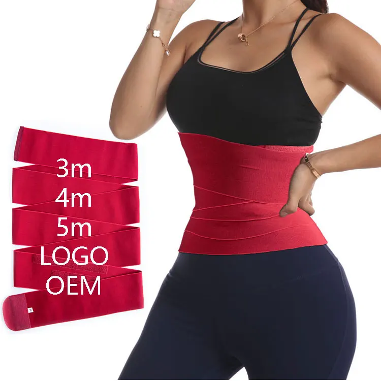 

waist trainer shaper wrap 4m snatch me up bandage trummy waist wrap trimmer belt, Black, red , beige