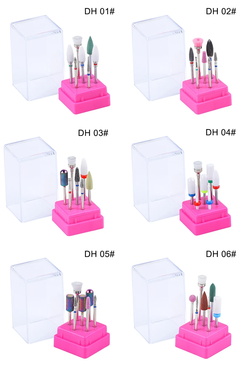 Free Shipping Profession Marathon Nail Drill Bit With Plastic Case Handpiece Tungsten Carbide
