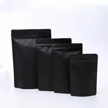 Matte Black Package Stand Up Pouch/aluminum Foil Packaging Zip Lock Bag ...