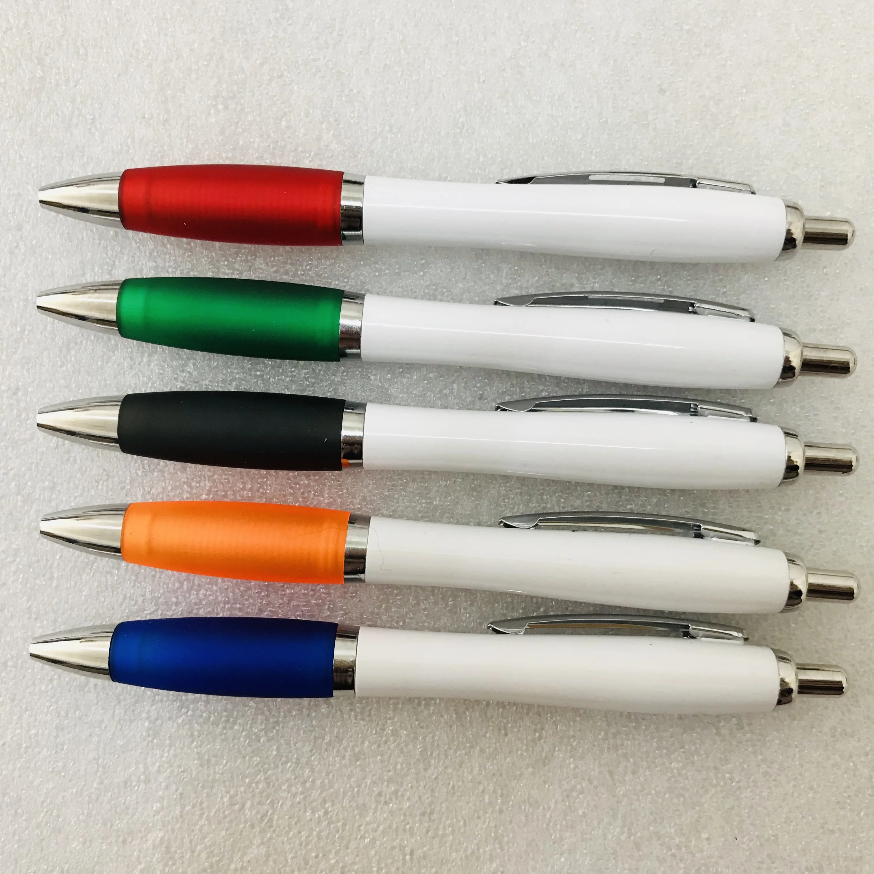 

2021 Hot Selling Cheap Promotional white barrel Gift Ball Point Pen Durable Plastic Ballpoint Pen With Custom Logo company name