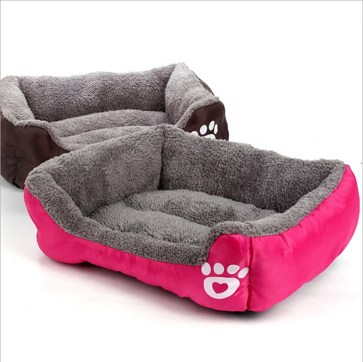 

Pet nest mat autumn winter new wholesale waterproof thickened footprints lamb down dog nest cat cushion pet supplies, Customized color