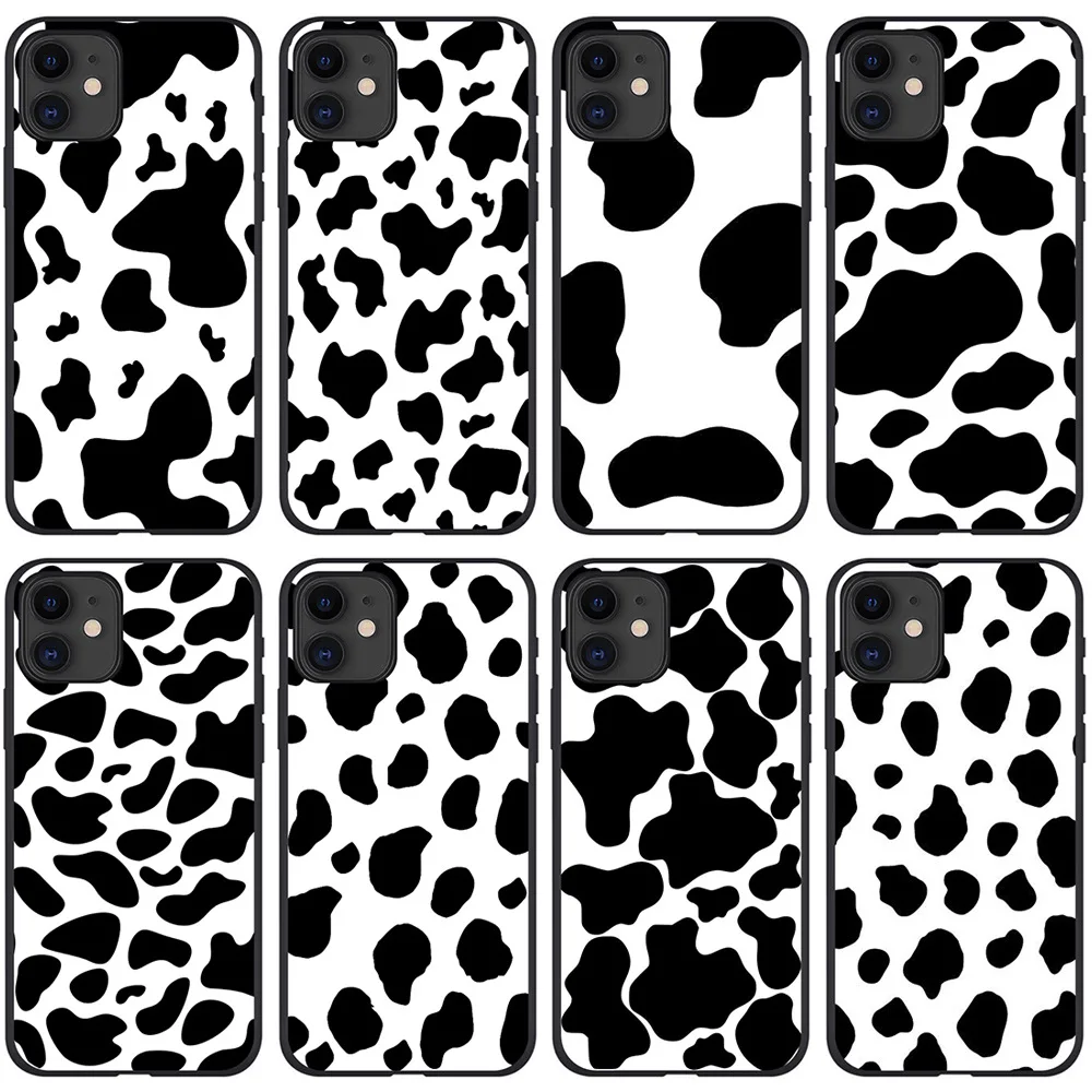 

2021 Hot Sale Cow Milk Patterned Shock-proof Soft TPU mobile Phone case For Phone 13 Pro Max