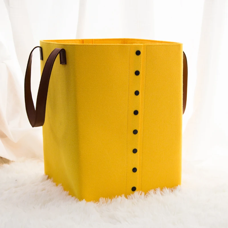 

Modern Foldable Dirty Clothes Bag Felt Laundry Storage Basket, Customized