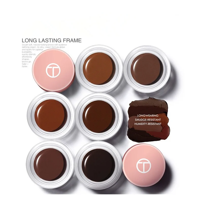 

6 color bottled super waterproof eyebrow/eyeliner cream brow pomade cream eyebrow, 6 colors