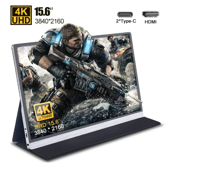 

15.6 Inch 3840x2160 UHD 4K portable monitor Gaming LED Display outdoor externa for Mobile phone screen amplifier