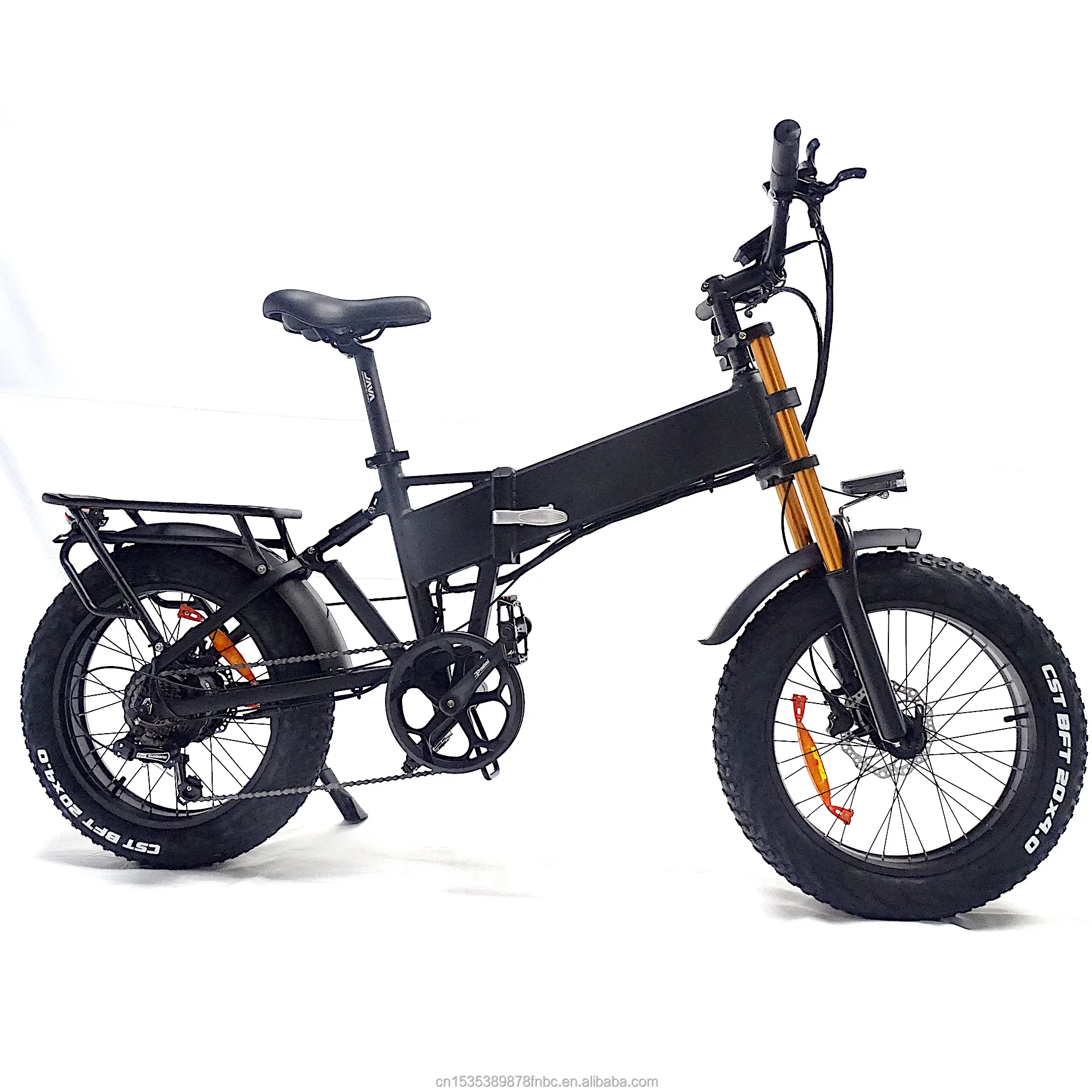 

electric folding bike fat tyres 48v 750w foldable long range powerful moter electric mountain bike