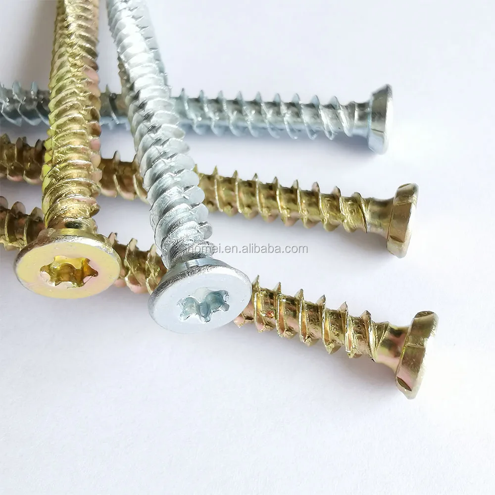 Hot Sale Cement Board Screws Zinc Plated Countersunk Gs Steel Torx