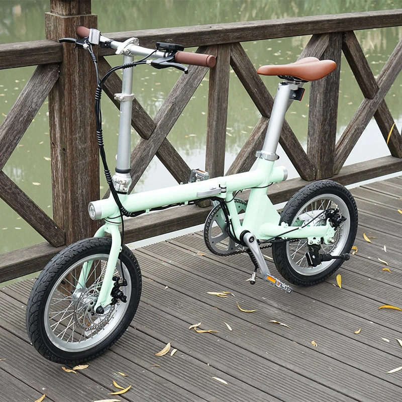 Hoya E Bike 16 Inch Mini Foldable Electric Bike Spoke Wheel Electric