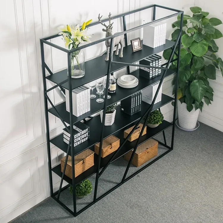 Wine Display Etagere Metal Shelf Book Industrial Bookcases