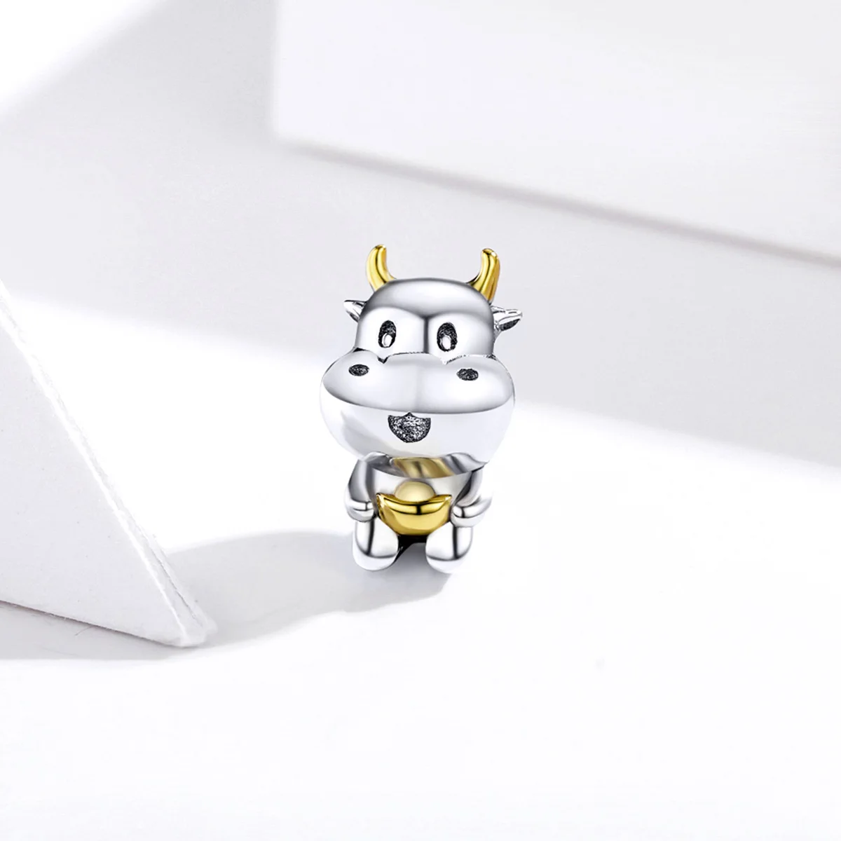 

SCC1709 Lovely animal jewelry for kids 925 sterling silver lucky cow charms
