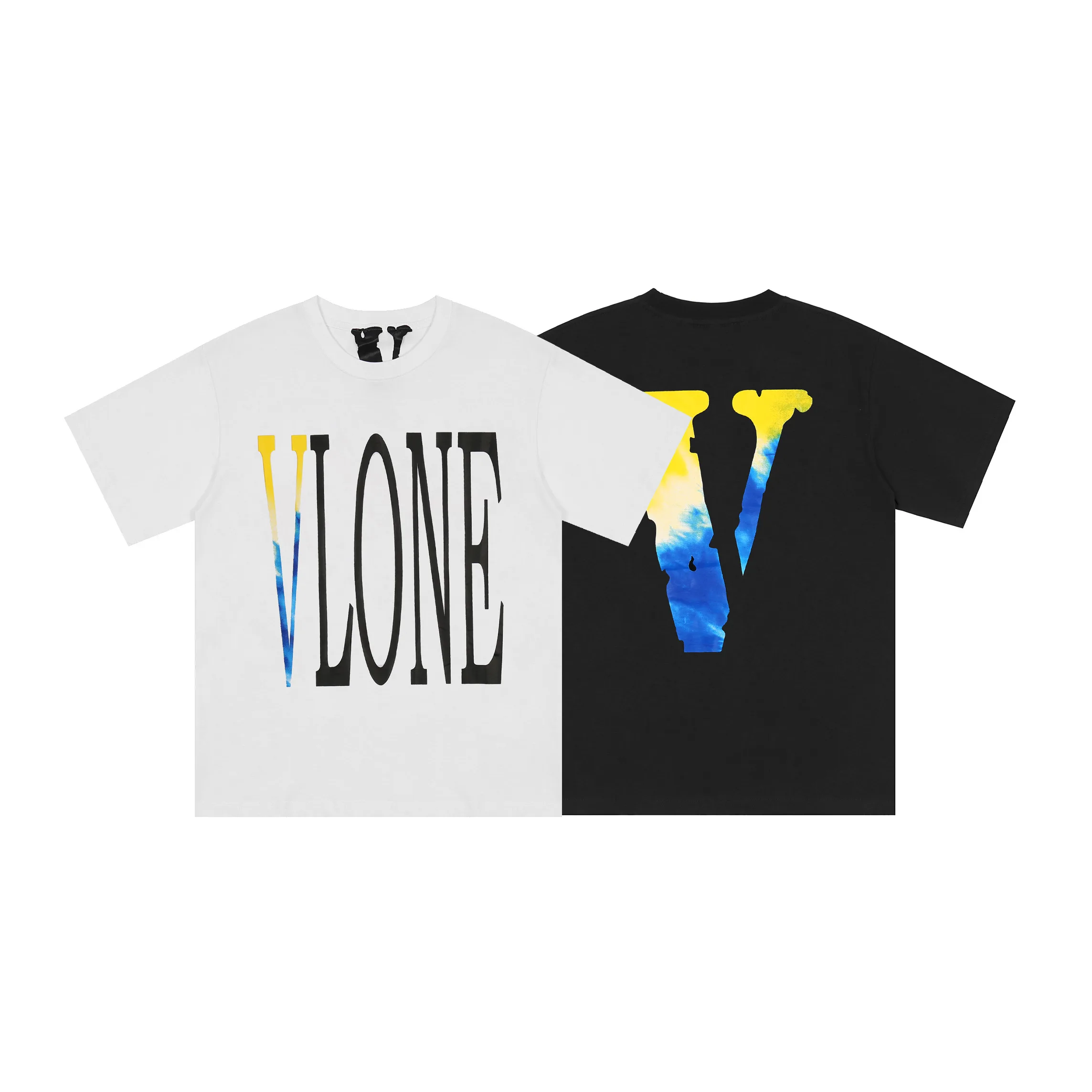 

Hot selling high quality design T-shirt rendered VLONES monogram printed pure cotton T-shirt for men hip-hop T-shirt