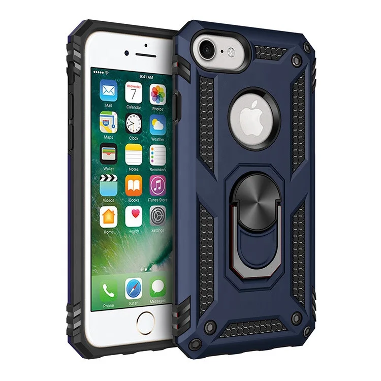 

Mobile Phone Accessories For iphone 6 7 8 Case Luxury TPU PC, For iphone 8 Plus 360 Degree Rotation Case Ring Holder
