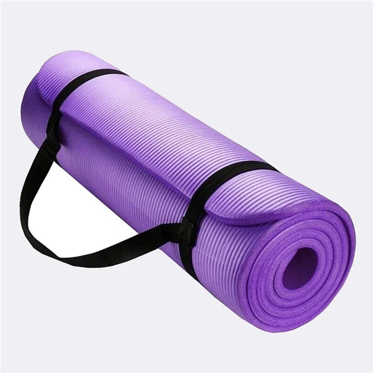 

15MM Eco-Friendly Customize Brand Anti Slip 20Mm Nbr Foam Extra Thick Yoga Mat With Strap, As picture