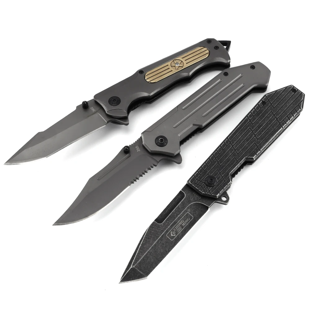 

3 Styles camping outdoor pocket making handmade folding stainless steel us knife for sale