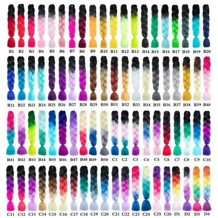 Ez Braid Pre Stretched Hair Attachment For Braids Ombre Color