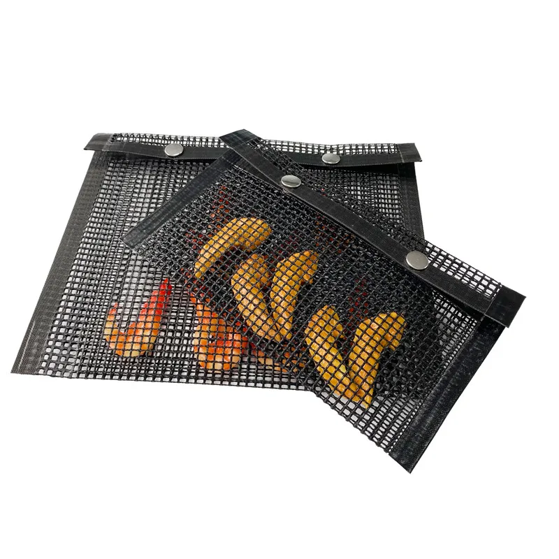 

Food Safe Reusable PTFE Coated Fiberglass BBQ Grill Mesh Bag