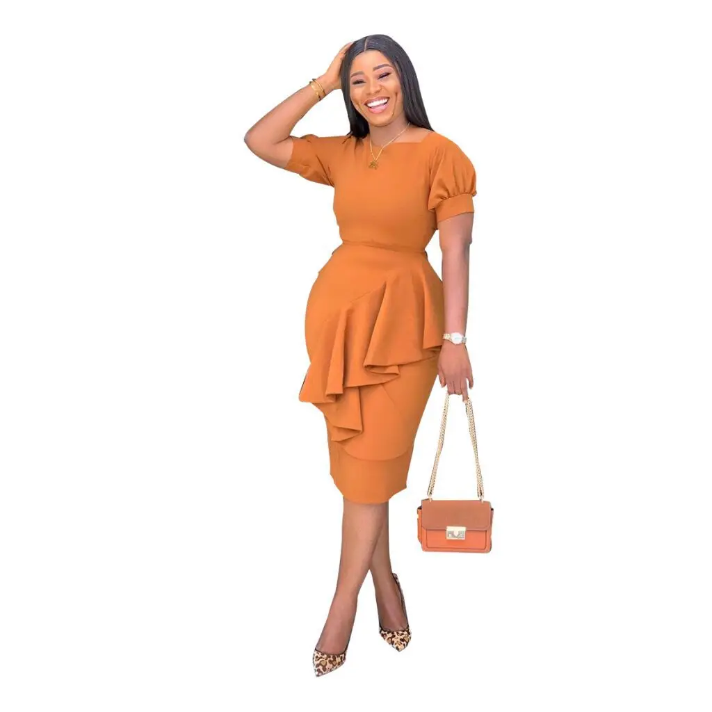 

Ladies Fashion sexy buttock Pencil skirt with slanting collar, Pic
