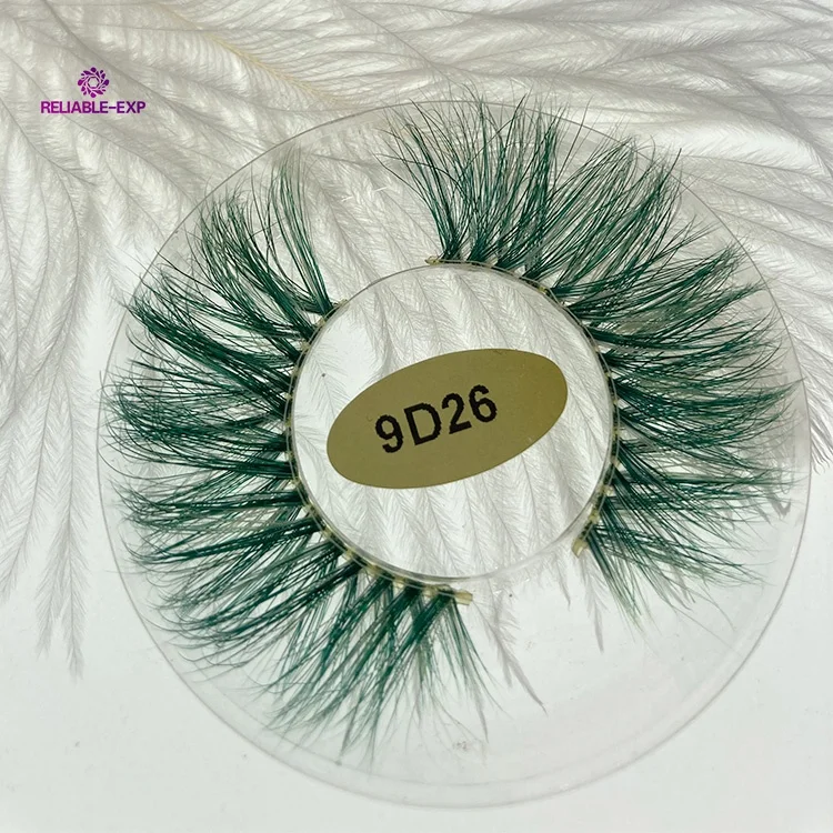 

Cruelty Free Styles Strip Premium Mink Colorful Eyelashes Korea Natural False Eyelash 9D26