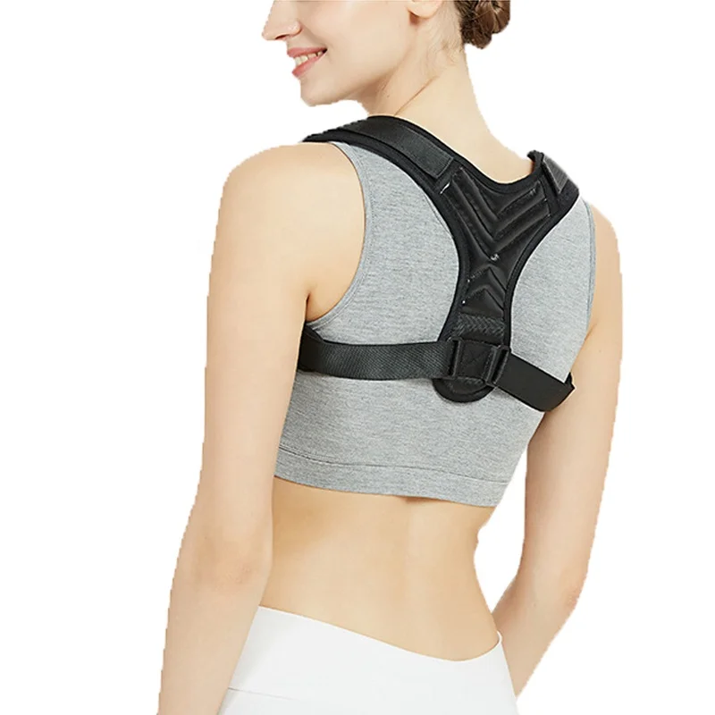 

Body Wellness Posture Corrector Adjustable To All Body Sizes Back Shoulder Strap JZD-044, Black back support belt