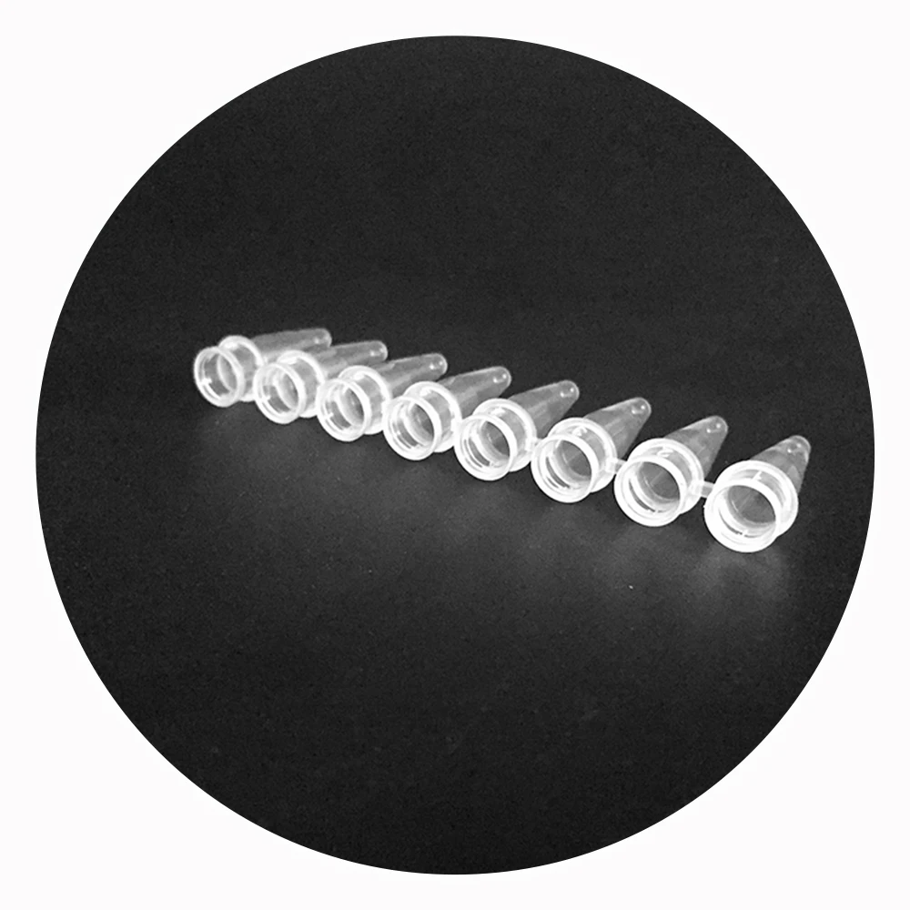 

laboratory supplies 0.2ml 8 strips PCR tube, Transparent